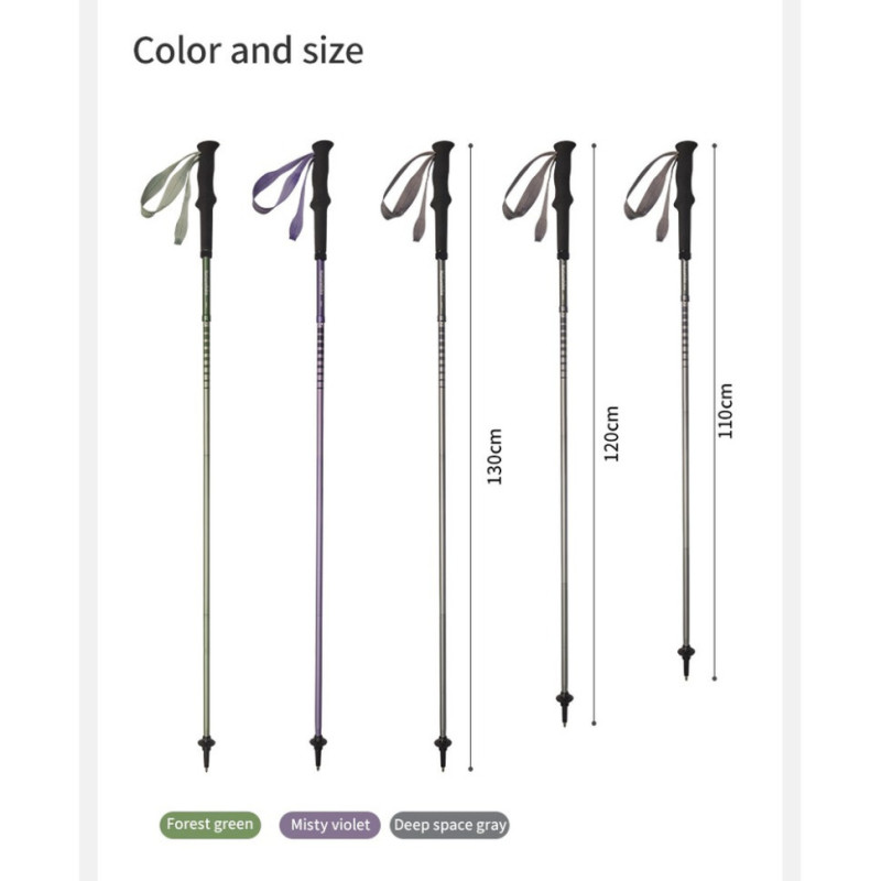 Трекінгова палиця Naturehike CNK2450DS016, 130 см, фіолетова