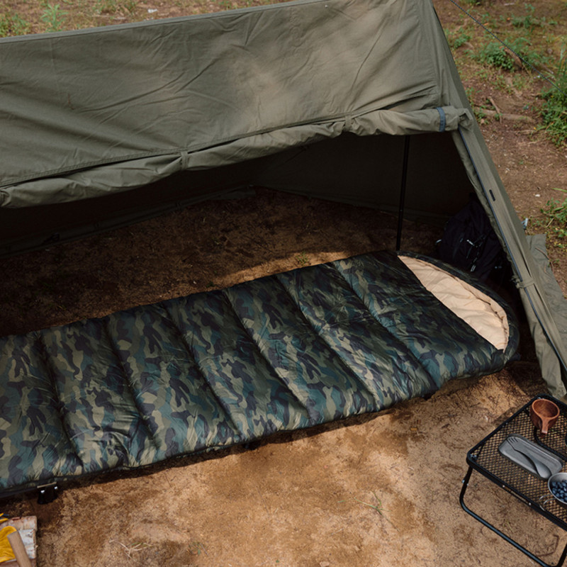 Спальний мішок з капюшоном Naturehike M320 CNK2350WS023, зелений камуфляж, правий
