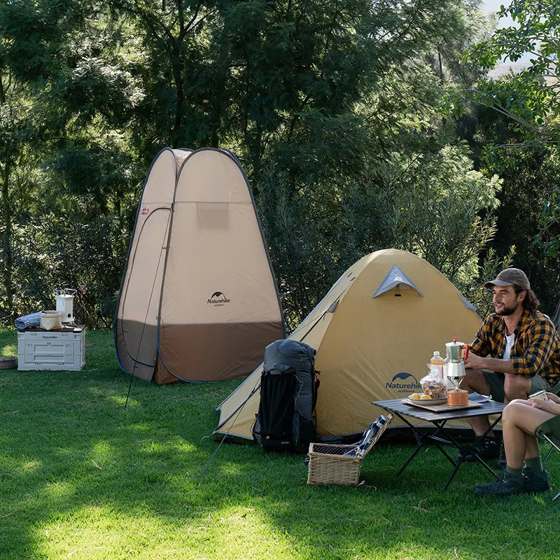 Душевая палатка раскладная Naturehike NH17Z002-P, коричневая