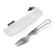 Вилка титановая складная Naturehike NH19C001-J серая с мешочком