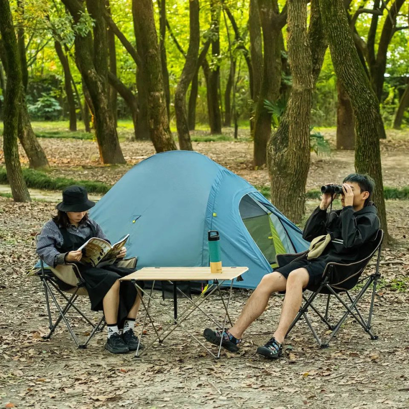 Крісло складане Naturehike NH20JJ022 600D Oxford Cotton/сталь, бежевий