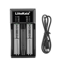 Зарядний пристрій Liitokala Lii-C2, Ni-Mh/Li-ion/Li-Fe, Micro USB, LED