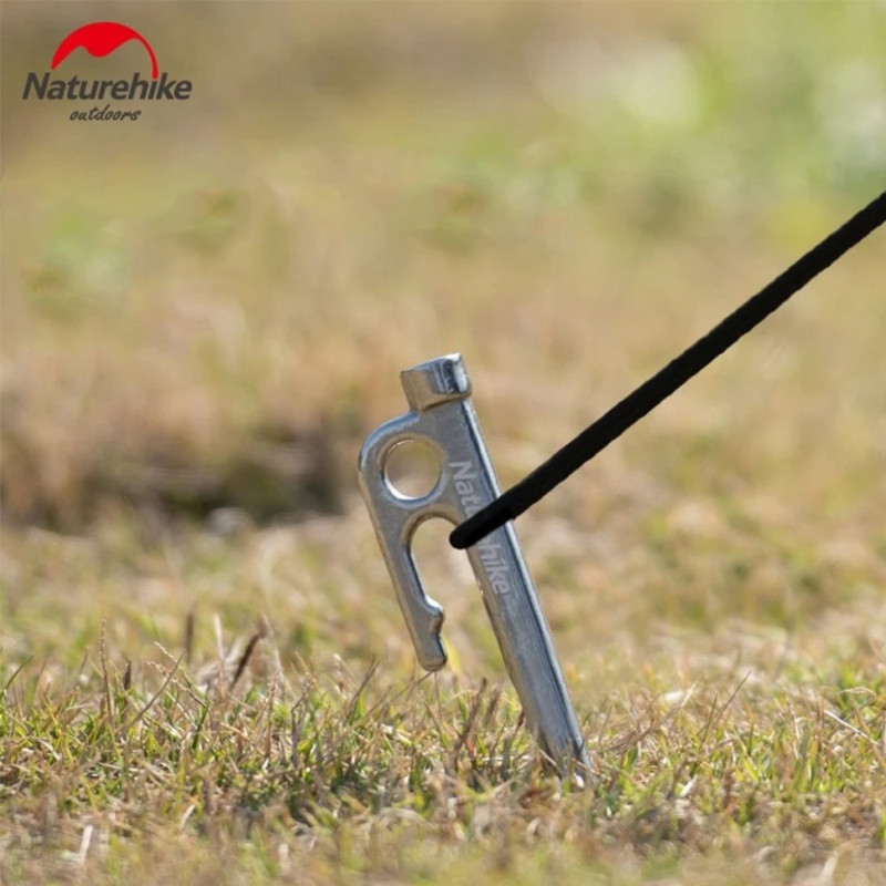 Колок сталевий Naturehike NH19PJ014, 35 см, сірий