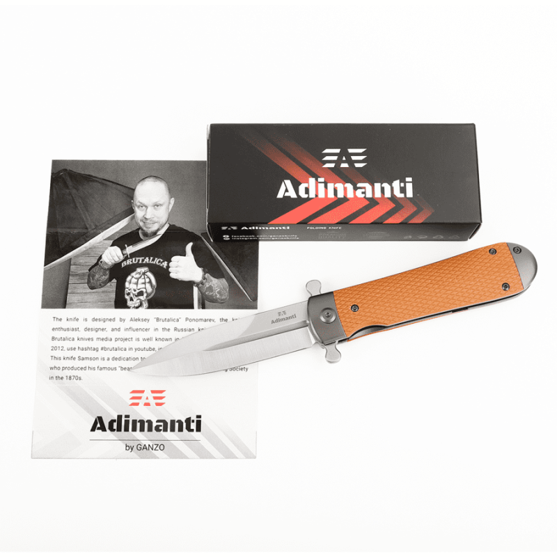 Нож Adimanti Samson by Ganzo (Brutalica design), оранжевый