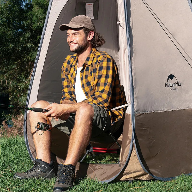 Душевая палатка раскладная Naturehike NH17Z002-P, коричневая