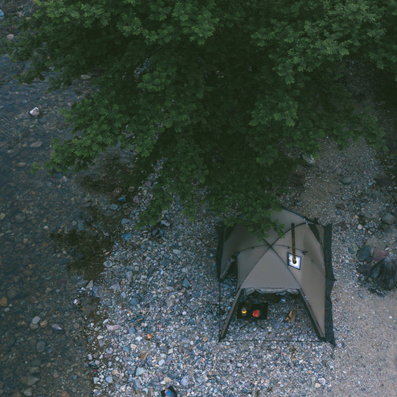 Намет двомісний з великим тамбуром та навісом Naturehike Shandi CNK2300ZP017, сірий