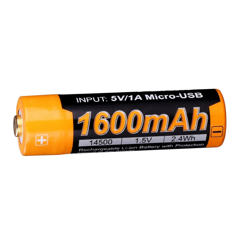 Акумулятор 14500 Fenix ARB-L14-1600U micro usb заряджання