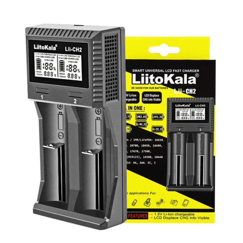 Універсальний зарядний пристрій LiitoKala Lii-CH2 5V 2A на 2 канали