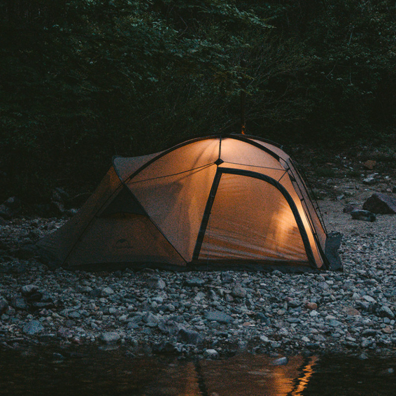 Намет двомісний з великим тамбуром та навісом Naturehike Shandi CNK2300ZP017, сірий
