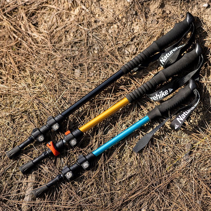 Трекінгова палиця 3-сек. Naturehike Men ST 01 6061 AL NH17D001-Z, алюміній,  золотиста