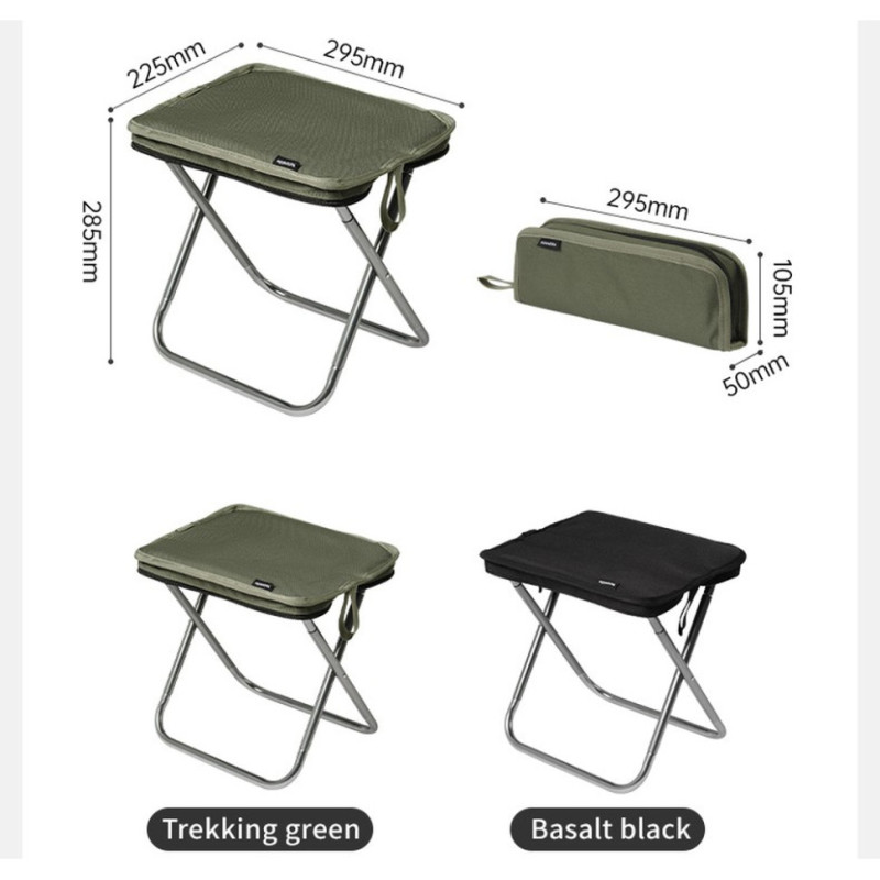Стілець складаний Naturehike CNK2550JJ011, алюміній, чорний