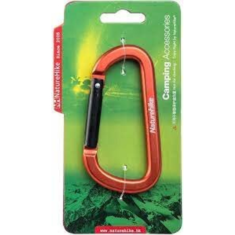 Карабін багатофункціональний Naturehike D-type 80 мм NH15A001-H orange
