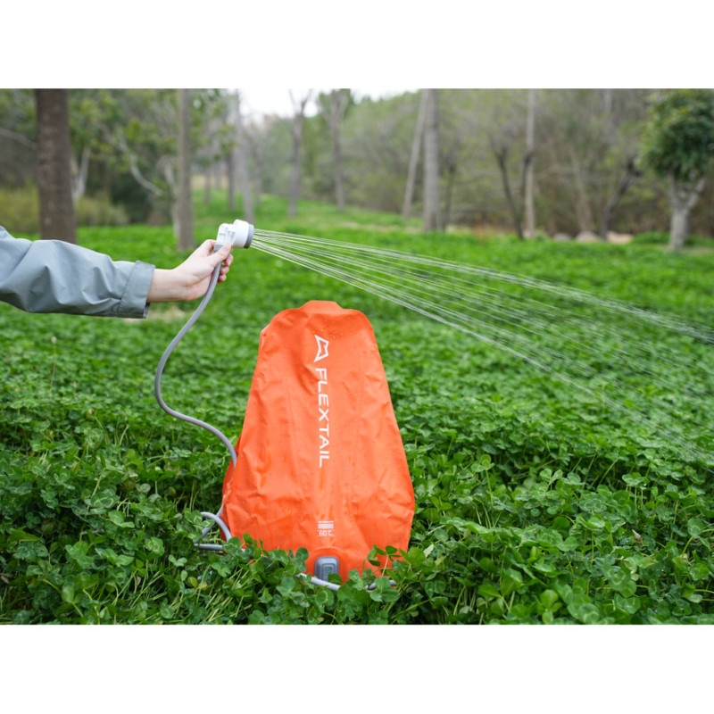 Контейнер для води з насосом та душовою лійкою Flextail Tiny Shower Bag, 20л, помаранчевий