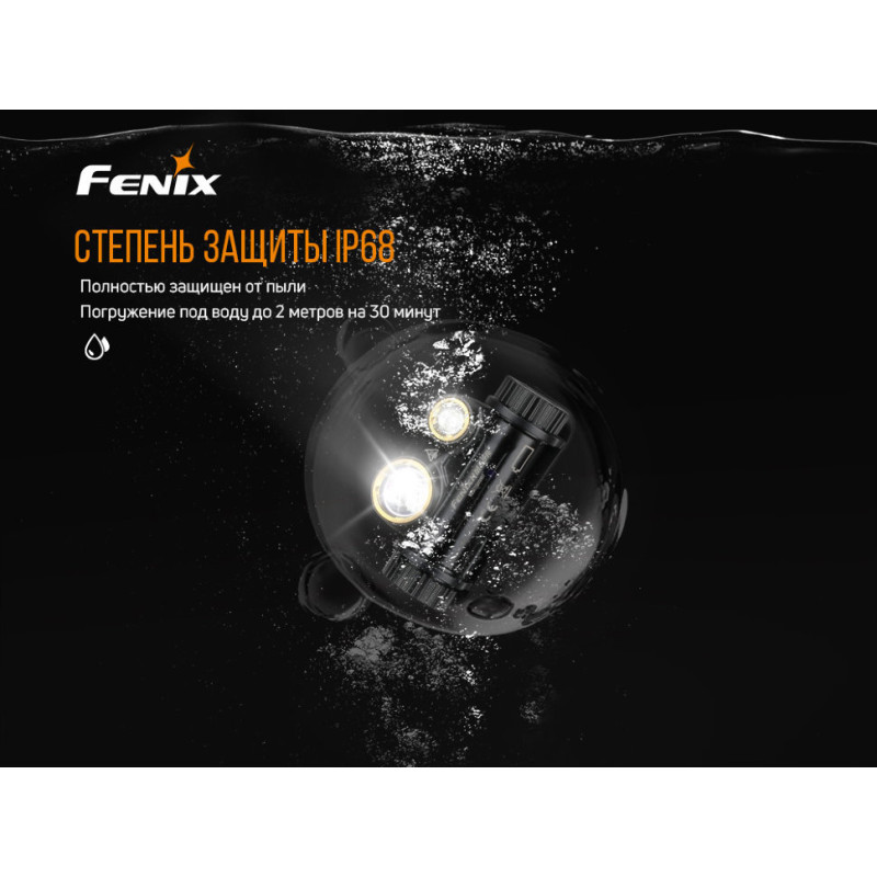 Налобний  ліхтар Fenix HM65R+ліхтар ручний Fenix E01 V2.0 у подарунок
