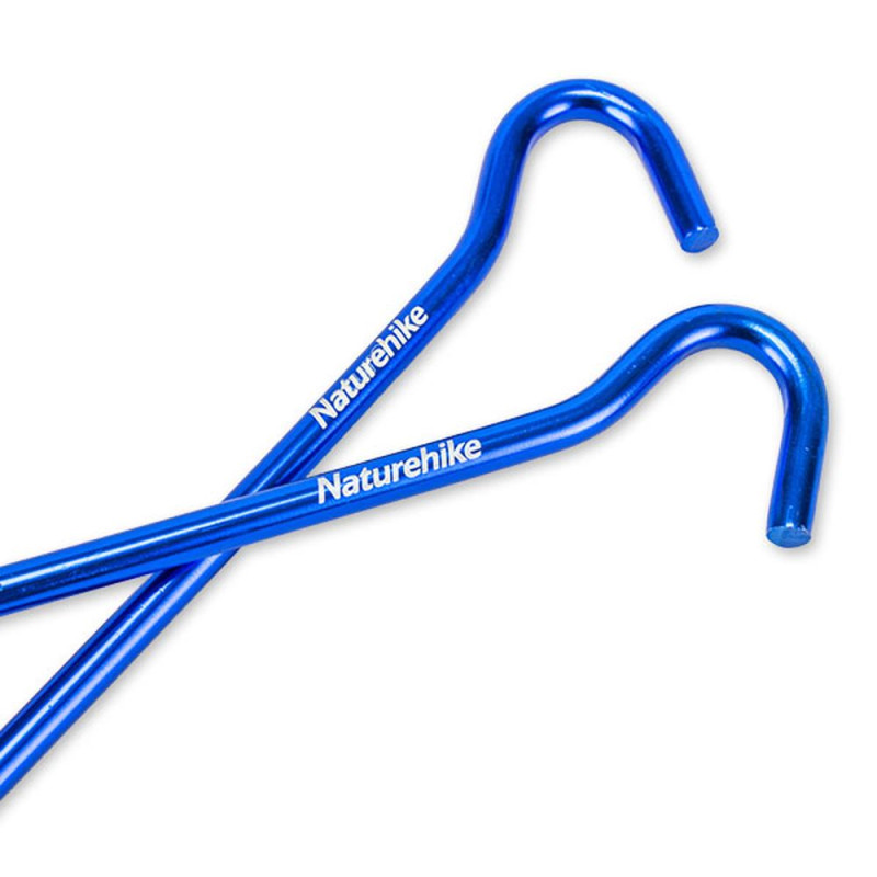 Коли з гачком алюмінієві Naturehike NH15A008-I, 16 см, блакитний (8 шт)