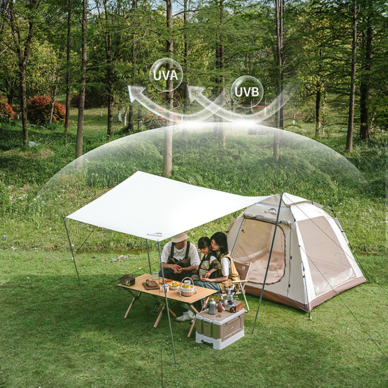 Намет тримісний автоматичний із тентом Naturehike Ango Picnic CNK2450WS021, коричневий