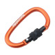 Карабін алюмінієвий з муфтою Naturehike D-type 80 мм NH15A008-D, оранжевий