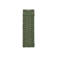 Матрац надувний одинарний Naturehike CNK2550WS019, 65 мм, із мішком для надування, зелений