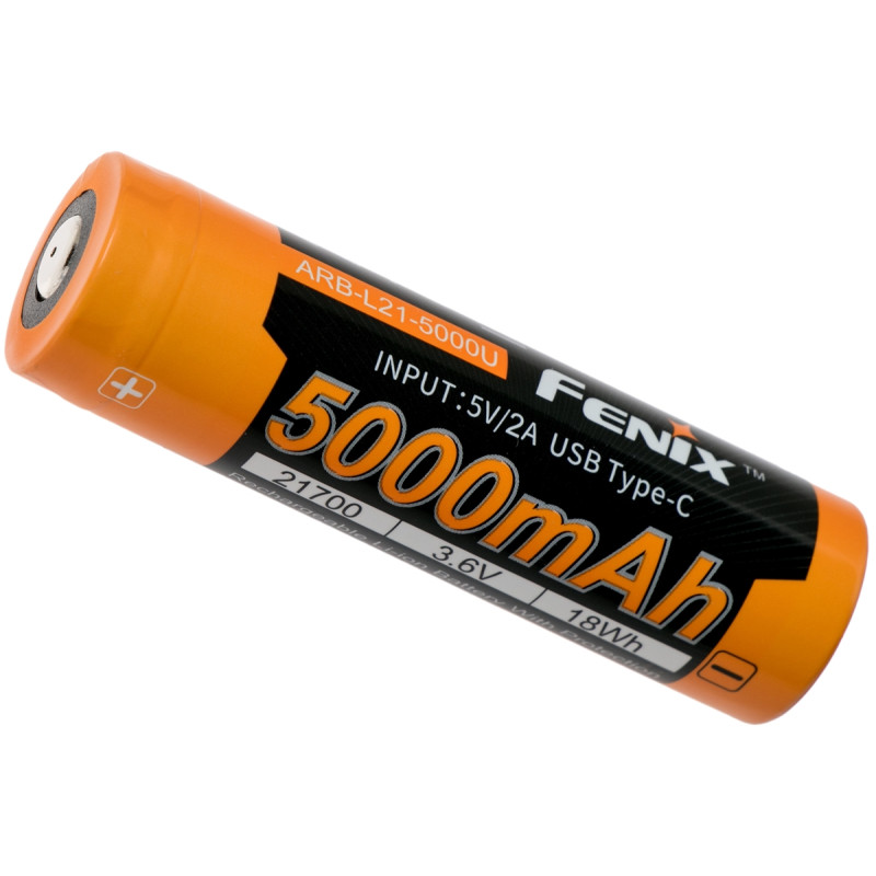 Акумулятор 21700 Fenix ARB-L21-5000U usb Type-C заряджання