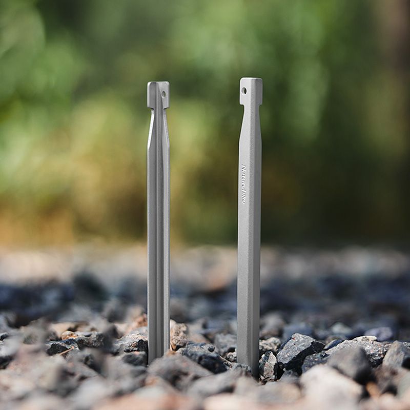 Коли алюмінієві Naturehike CNK2300ZP016, 20 см, сріблясті (8 шт)