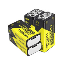 Набір акумуляторів з 4 шт LiitoKala Lii-USB-9V + USB Type-C кабель зарядки