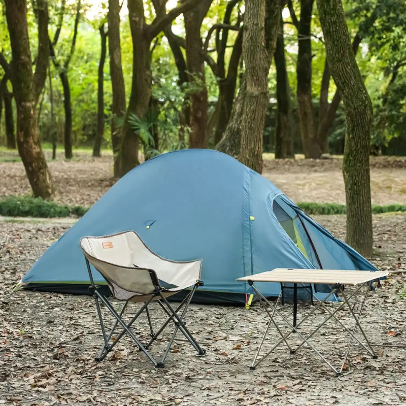 Крісло складане Naturehike NH20JJ022 600D Oxford Cotton/сталь, бежевий