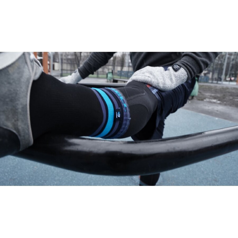 Носки водонепроницаемые Dexshell Ultra Dri Sports, р-р М, с голубой полосой