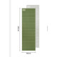 Килимок складаний IXPE Naturehike CNK2450WS044, алюмінієва плівка, 195x60х1,8 см, оливковий зелений