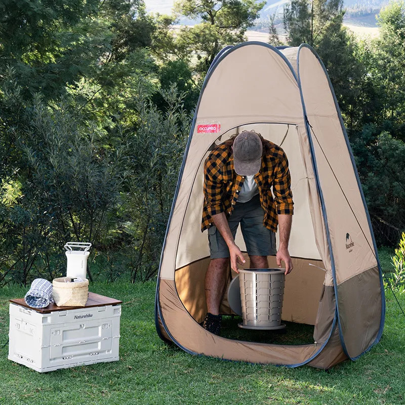 Душевая палатка раскладная Naturehike NH17Z002-P, коричневая