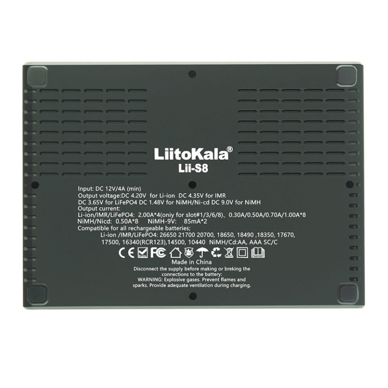 Універсальний зарядний пристрій LiitoKala Lii-S8 EU на 8 каналів