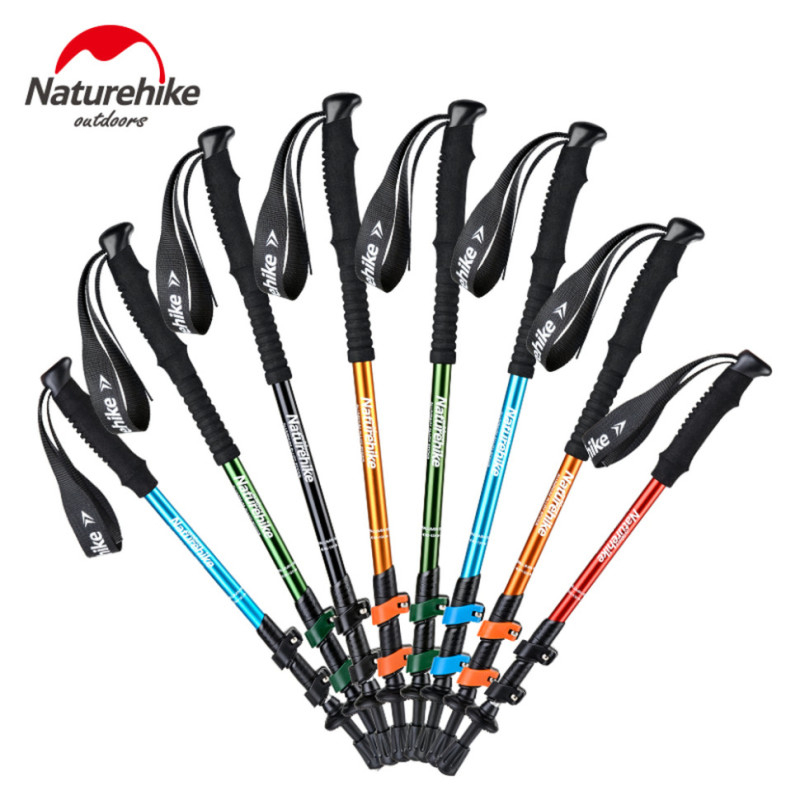 Трекінгова палиця 3-сек. Naturehike Women 6061 AL NH17D001-Z, 57-120 см, алюміній,  золотиста