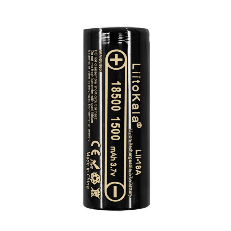 Акумулятор LiitoKala Lii-18A 18500 1500mah battery