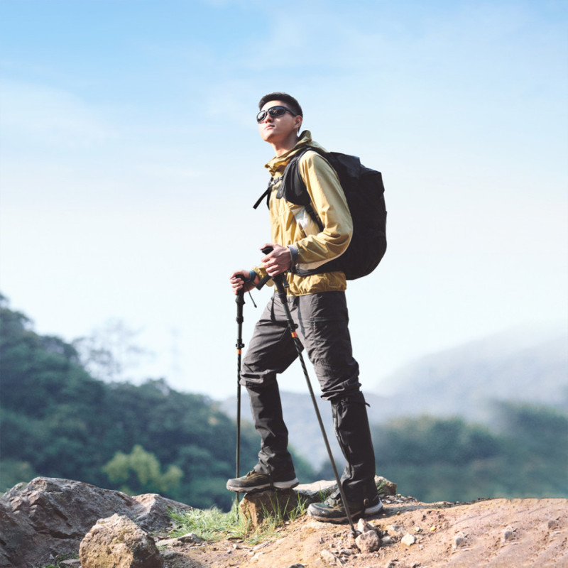 Трекінгова палиця Naturehike CNK2450DS013, 103-120 см, чорна