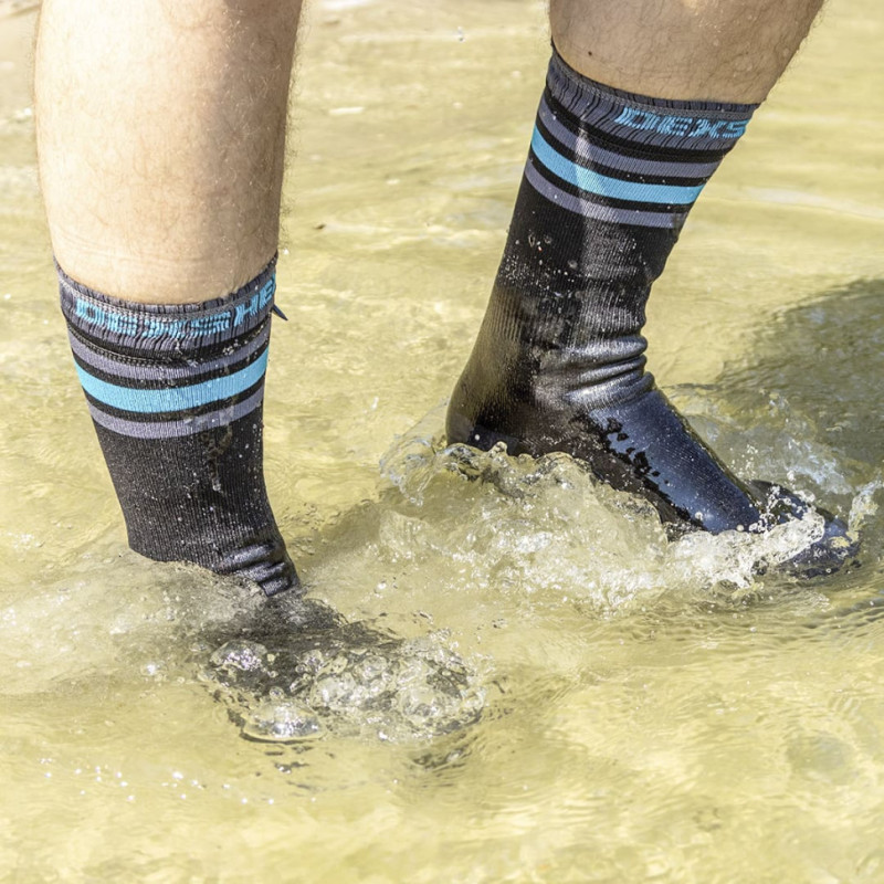 Носки водонепроницаемые Dexshell Ultra Dri Sports, р-р S, с голубой полосой