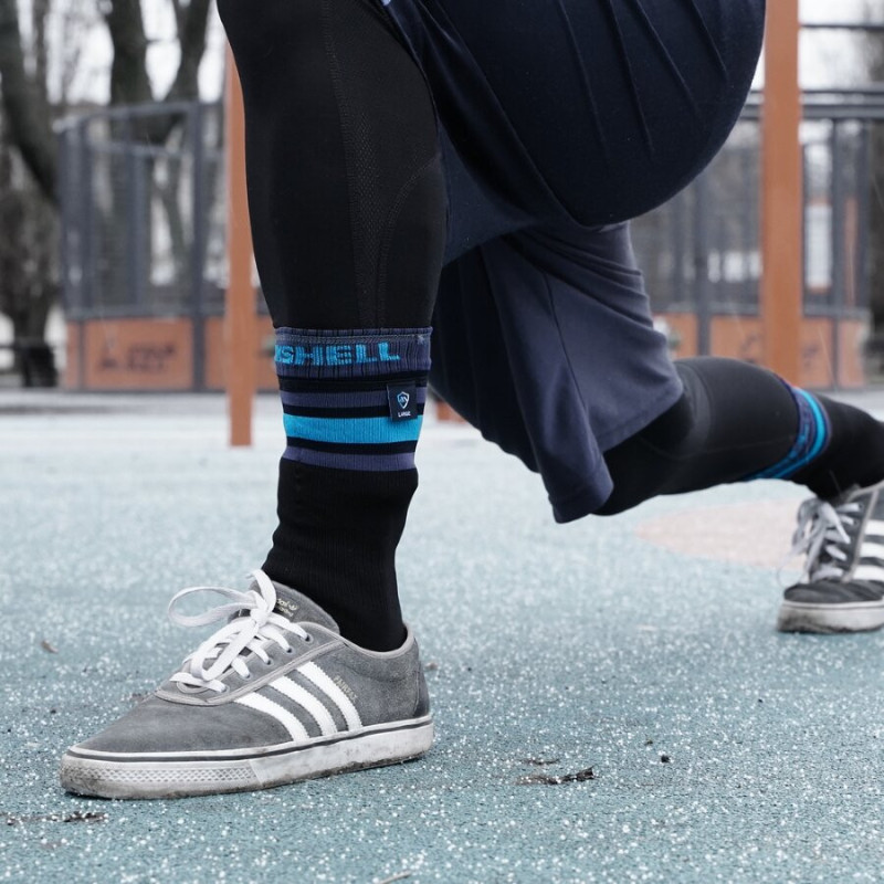 Носки водонепроницаемые Dexshell Ultra Dri Sports, р-р S, с голубой полосой