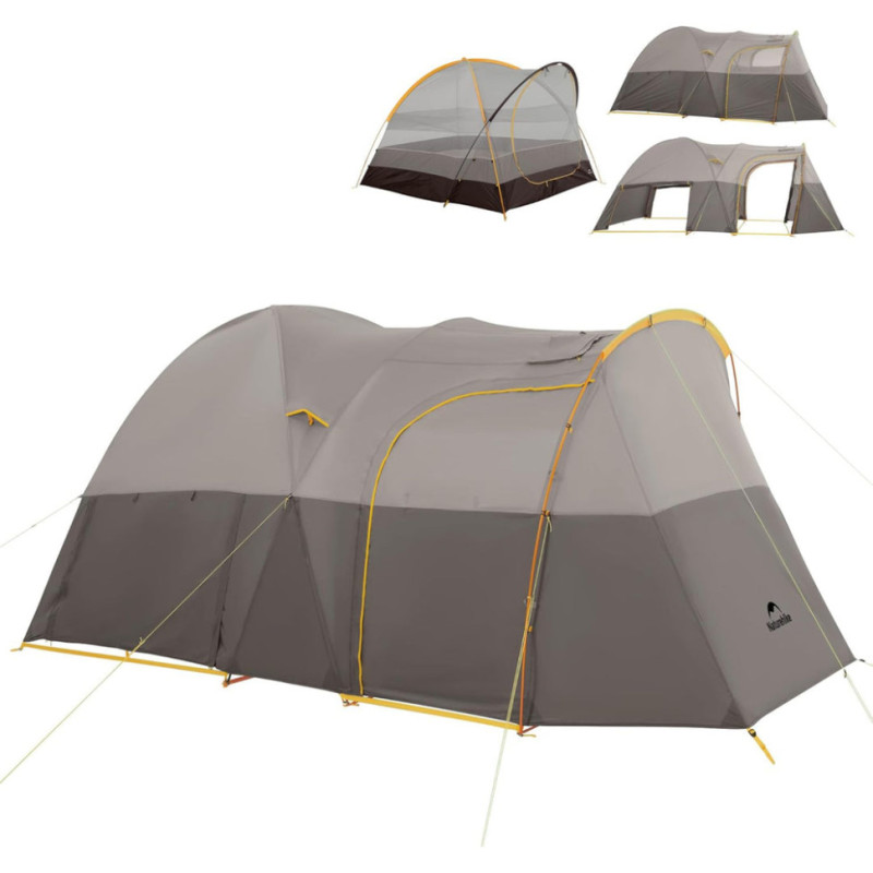 Намет шестимісний Naturehike, KOTA 6, CNK2450WS031, 75D, світло-коричневий