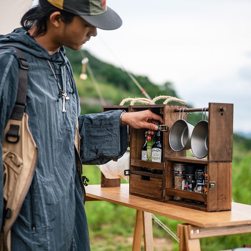 Этажерка с полками Naturehike CNH22JU018, натуральное дерево