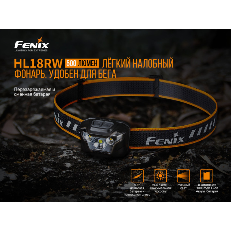 Фонарь налобный Fenix HL18RW