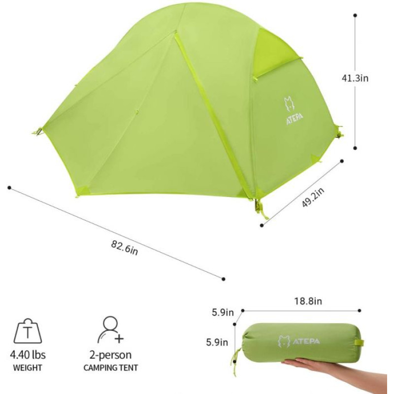 Ультралегкая палатка Atepa HIKER II(AT2002) (light orange)