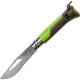 Ніж складаний Opinel №8 Outdoor напівсерейтор (довжина: 190мм, лезо: 85мм), зелений/коричневий